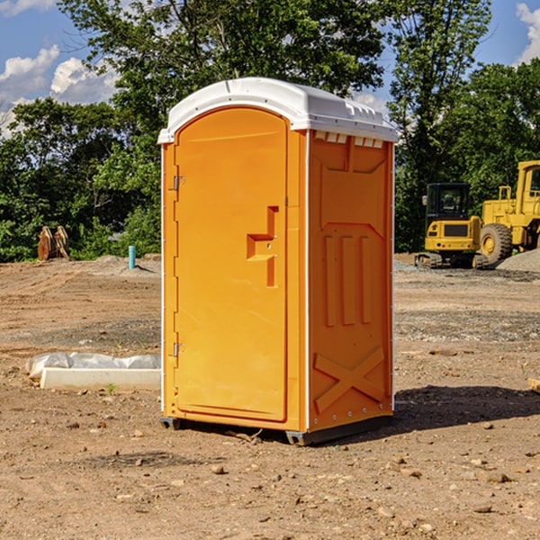 can i customize the exterior of the porta potties with my event logo or branding in Grainfield